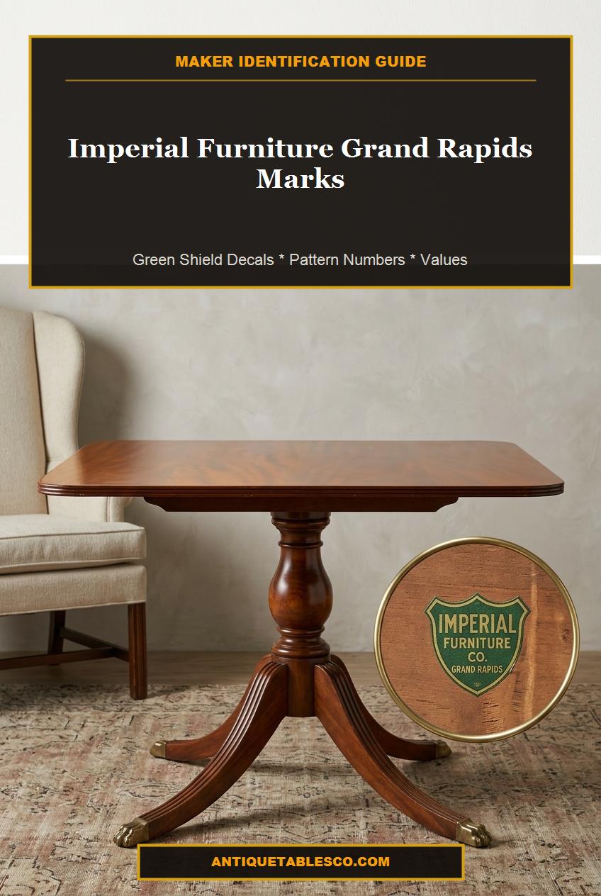 Pinterest guide pin for Imperial Furniture Company Grand Rapids marks and identification